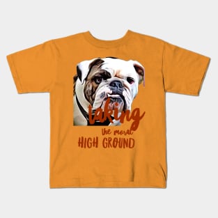 Taking the moral HIGH ground Kids T-Shirt